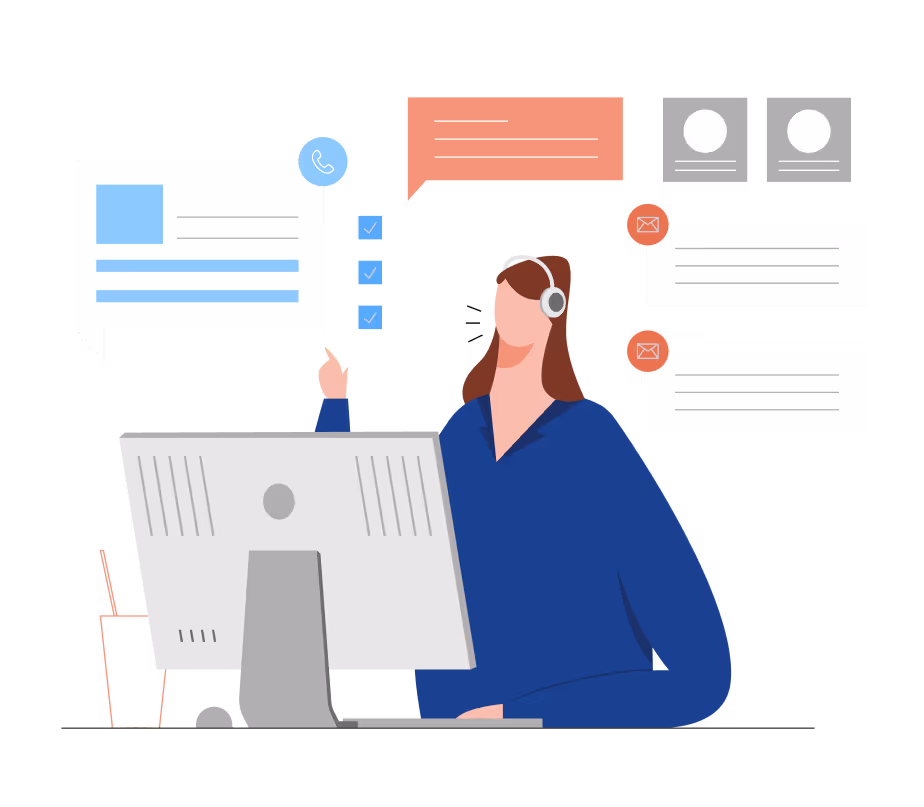 illustration of a support professional